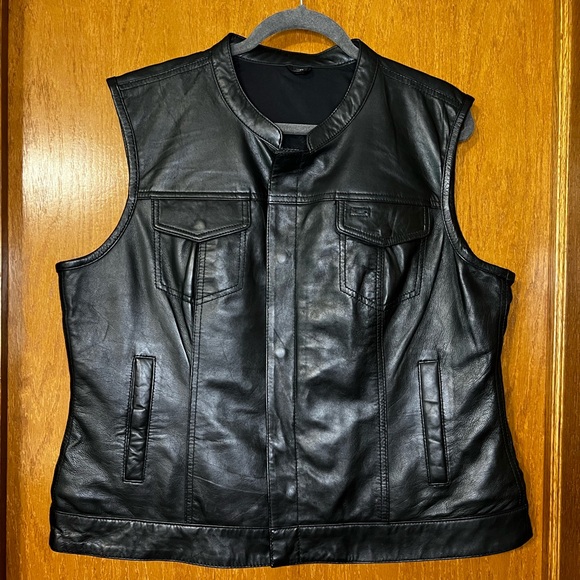 Genuine Leather Vest, size XXL, NWOT - Picture 1 of 10